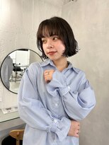 フォト 新宿(foto)&nbsp;黒髪小顔ワンレンネビージュボブルフ新宿20代【Anzu】▲