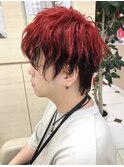 【VIVO】ツートンカラー レイヤーウルフ アンブレラカラーレッド