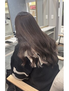 【エクステ】韓国風シールエクステ80枚/インナーミルクティー