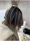 筋感たっぷりバレイヤージュ×ヘイリーボブ
