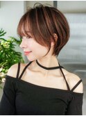 ショートくびれヘア顔周りレイヤー韓国ヘア_ba543813