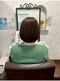 愛されショートボブ/すっきりショート/小顔カット/上品春カラー