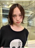 顔まわりレイヤーデザインカットレイヤーボブ切りっぱなしボブ