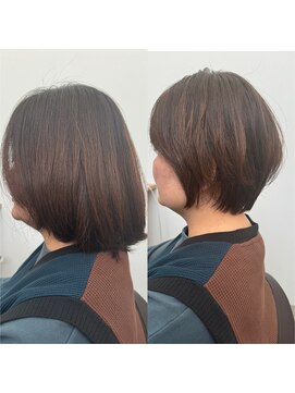 ムー(muu) くせ毛活かしショートボブ【高崎/高崎問屋駅/井野】