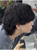 波巻きスパイラルツイストスパイラルパーママッシュメンズヘア