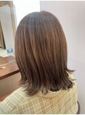 髪質改善/顔周りレイヤーカット/グレージュ[千葉/千葉駅]