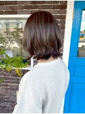 大人可愛い艶ブラウン外ハネボブ