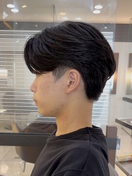 メンズ センターパート 毛流れパーマ メンズパーマ