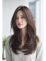 ダル 渋谷/表参道(DAL.)&nbsp;ハッシュカット顔周りレイヤーダークブラウン