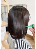 【乾かすだけでまとまる】髪質改善ストレート×艶ボブ
