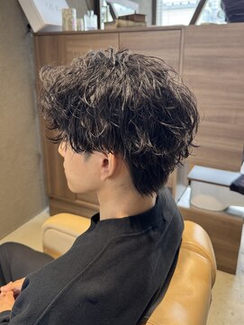 ロンド ラマ 岐阜(Lond bla-ma) センターパート×シャドウパーマ【Lond伊藤メンズ】