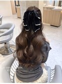 ブリーチなしカラー/ヘアアレンジ/ヘアセット/福岡/10代20代30代