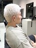 【メンズカット】+【ダブルカラー(ブリーチカラー)/抜きっぱなしブロンド】