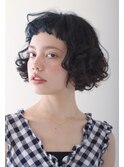 フレンチ風で極短前髪が可愛い☆ボブパーマ