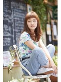 ひし形シルエット魅せるエアリーカール