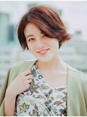 前髪なしふわっとショート