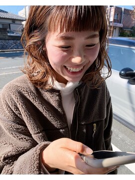 ヘアメイク ミッカ(HAIR MAKE MICCA) 眉上バングとミディアムボブ◎杉浦 恵