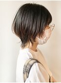 【morio原宿】マッシュウルフ　前髪あり　顔周りレイヤー　横沢