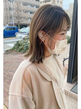 ミスターグッドモーニング(MR.GOOD MORNING) オリーブベージュの外ハネ