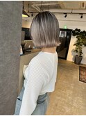ショートボブ×バレイヤージュ◎_white ash_