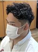 ショートハーパー外国人風パーマハードパーマメンズパーマ