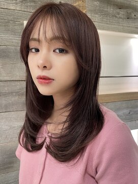 アイヴィ 表参道(IVY) ピンクブラウンレイヤースタイル【肥田亜沙美】