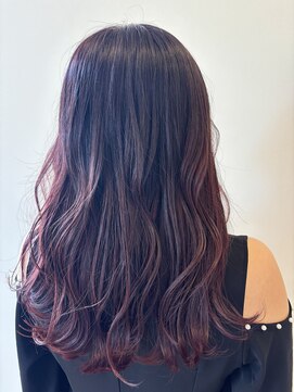 ビューティーワークスループライン(beautyworks LoopLine) バレイヤージュ風ボルドーカラー