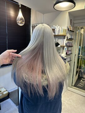 ヴァイス 渋谷店(VAICE) インナーカラー/ホワイト/ホワイトピンク/ロング