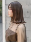 ☆オリーブグレーココアベージュ小顔クラゲヘアー/黒髪/髪質改善