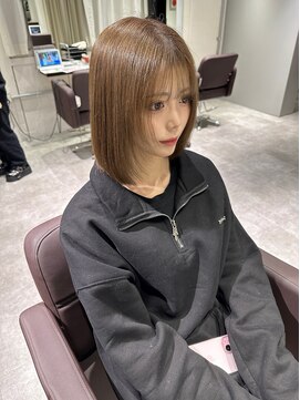 シェノン 心斎橋(CHAINON) ボブカット/オリーブベージュ/髪質改善縮毛矯正/レイヤーボブ