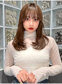 低めで作るナチュラルワンカールレイヤー 前髪カット 学割 縮毛