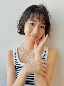 ガーデン 銀座(GARDEN) ボブ パーマ 黒髪ヘア レイヤー ボブパーマ 前髪