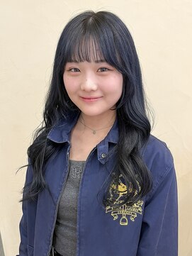 スニュウ(snuw) 【snuw_ayano】ブルーブラック/顔まわりカット/高校生ヘア