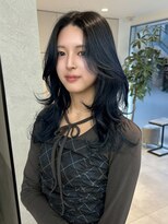 シエル バイ ケンジ 登戸 生田(CIEL by KENJE)&nbsp;透明感カラー/ブルーカラー/レイヤーカット/長め前髪/韓国風