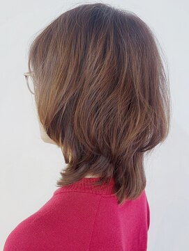 大人のくびれミディアム☆似合わせ/大人ヘア/明るい白髪染め