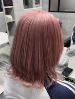 ルイス(L'wis)&nbsp;ピンクベージュハイトーンボブ渋谷学割U24