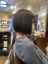 サンドレオ 新宿店(sand Leo)&nbsp;顔周りカット/縮毛矯正/ダークブラウン/コーラルピンク