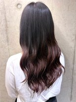 アンド アノン(and anon)&nbsp;ロングヘア グラデーション ラベンダーグレージュ 髪質改善