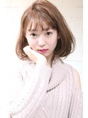 【HoLan】毛先ワンカールx前下がりボブxミルクティーベージュ♪
