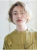 大人かわいい マニッシュショート デザインカラー スリークボブ