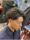 リバースニュアンスパーマ刈り上げツーブロック