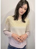 Saphir☆大人かわいいグレージュミディアム「似合わせカット」
