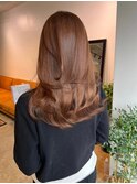 大人可愛いオレンジカラー×動きレイヤー_艶オレンジブラウン_