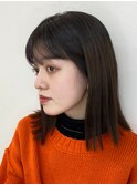 (艶髪/ストレートヘア/ミディアムヘア/前髪/サイドバング/小顔)