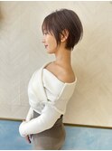 ショート×ハイライト白髪ぼかし×シルキーベージュ[心斎橋]