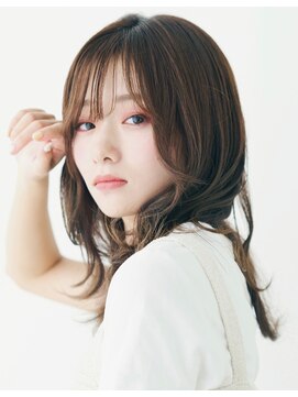 ヘアーサロン デ フォーエバークレール(hairsalon de Forever clair) ★くびレイヤーエモージュインナーグレージュ前髪ベージュライト