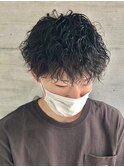 ビジネスカジュアルソフトスパイラルパーマ/ツーブロック