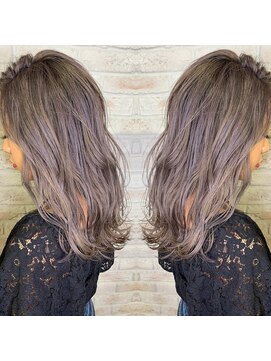 アフィナー(Afinar) 【横浜/Afinar】ピンクパープルホワイト×バレイヤージュ