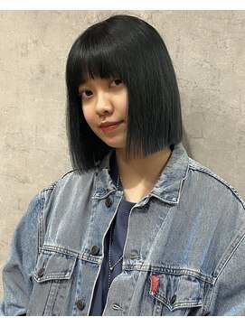 マウ(mau) スモークグリーン ボブ