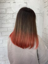 アジールヘア 所沢プロペ通り店(agir hair)&nbsp;オレンジグラデーション似合わせカットメルティカラー所沢韓国